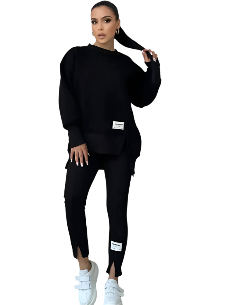 Isaline | Women’s Everyday Loungewear Set with Relaxed Fit Sweatshirt & Seamless Leggings