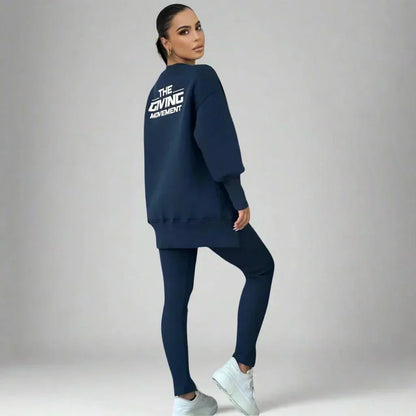 Isaline | Women’s Everyday Loungewear Set with Relaxed Fit Sweatshirt & Seamless Leggings