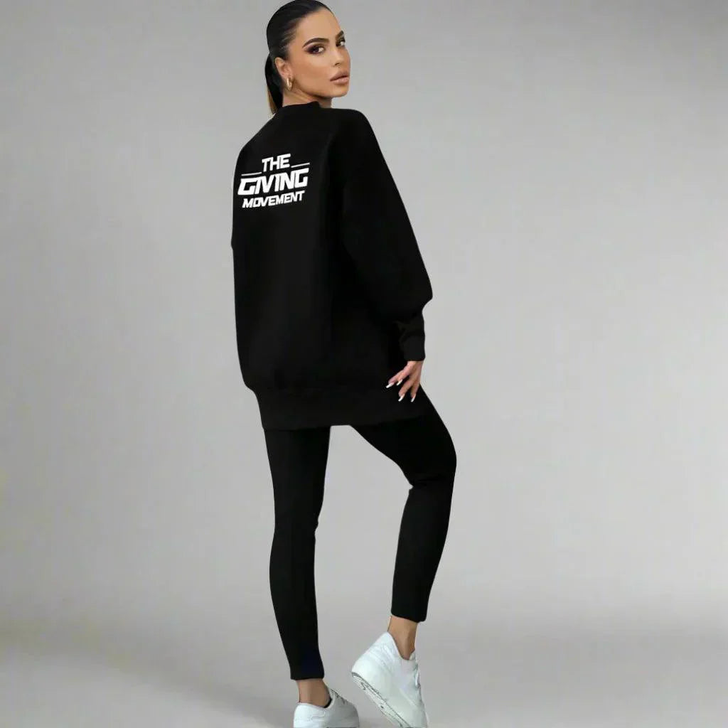 Isaline | Women’s Everyday Loungewear Set with Relaxed Fit Sweatshirt & Seamless Leggings