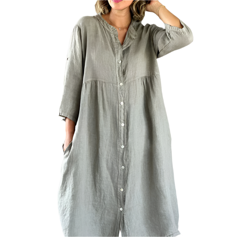 Camille | Breezy Cotton Button-Down Midi Dress